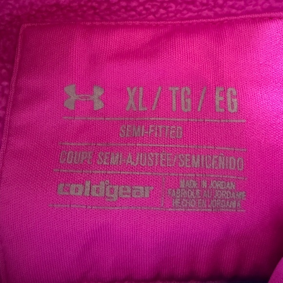 Under Armour fuchsia hoodie cold gear storm women’s size XL - Picture 5 of 6